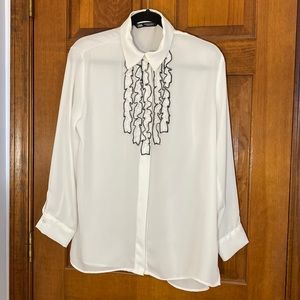 White button up blouse